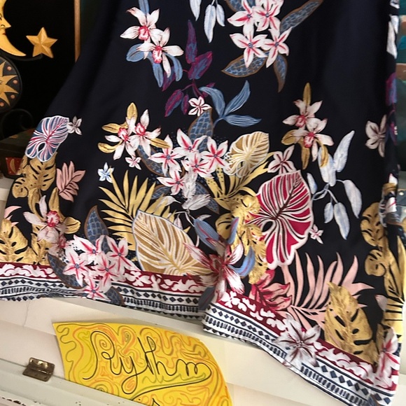 SHEIN Dark Blue Floral Mini Beach Dress Large - Picture 4 of 15